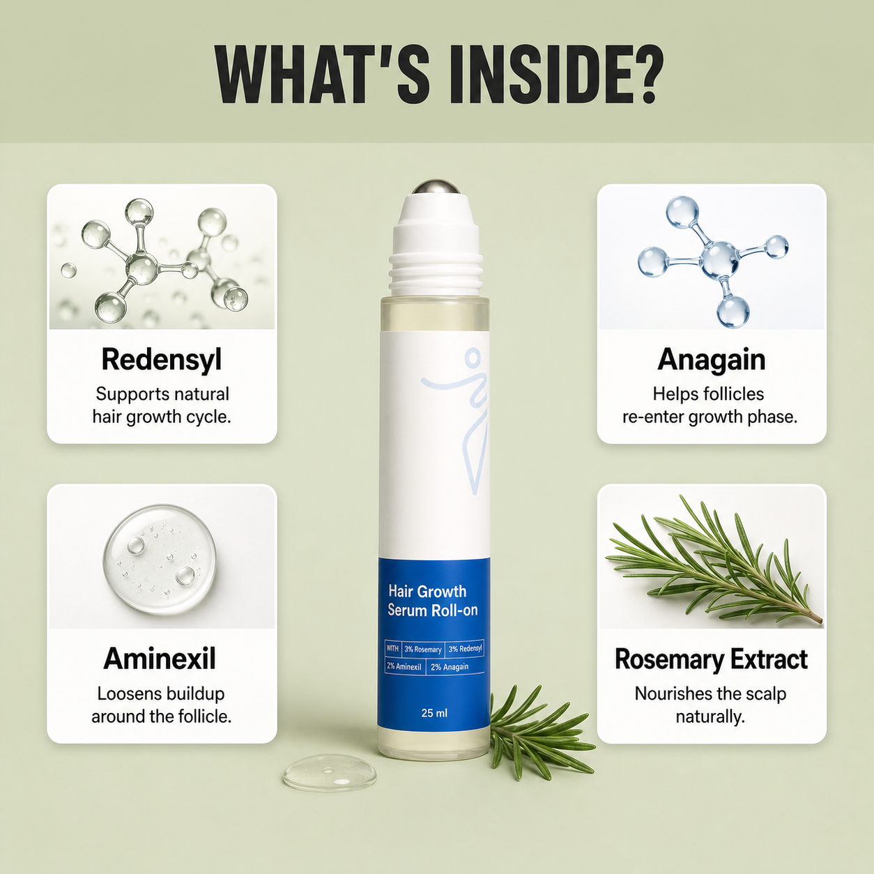 Roll-on Hair Growth Serum